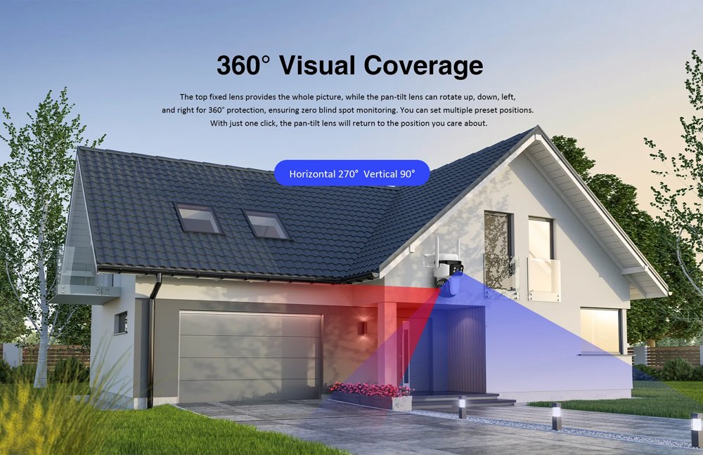 VSTARCAM smart ηλιακή κάμερα BG621TR, triple lens, 3MP, 4G, SD, PTZ, IP66 - Image 7