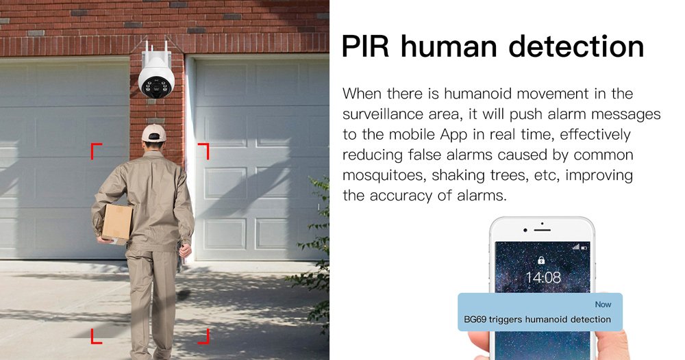 VSTARCAM smart ηλιακή κάμερα BG69, 10000mAh, IP66, 3MP, 4G, PIR, PTZ - Image 4