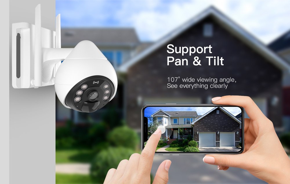 VSTARCAM smart ηλιακή κάμερα BG69, 10000mAh, IP66, 3MP, 4G, PIR, PTZ - Image 7