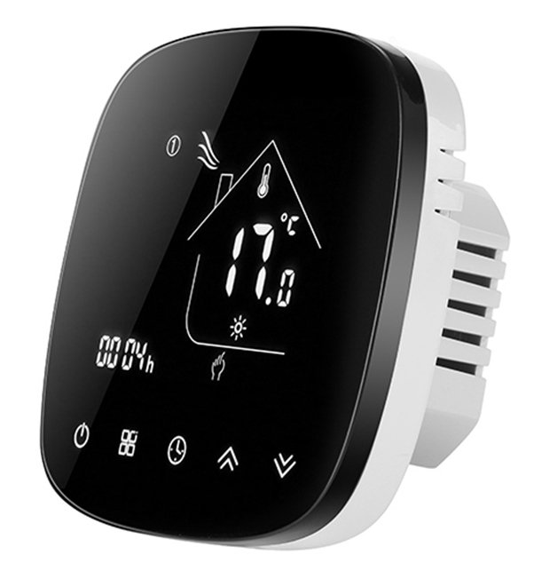 Smart θερμοστάτης αερίου BHT-001-GCLW, WiFi, χωνευτός, μαύρος