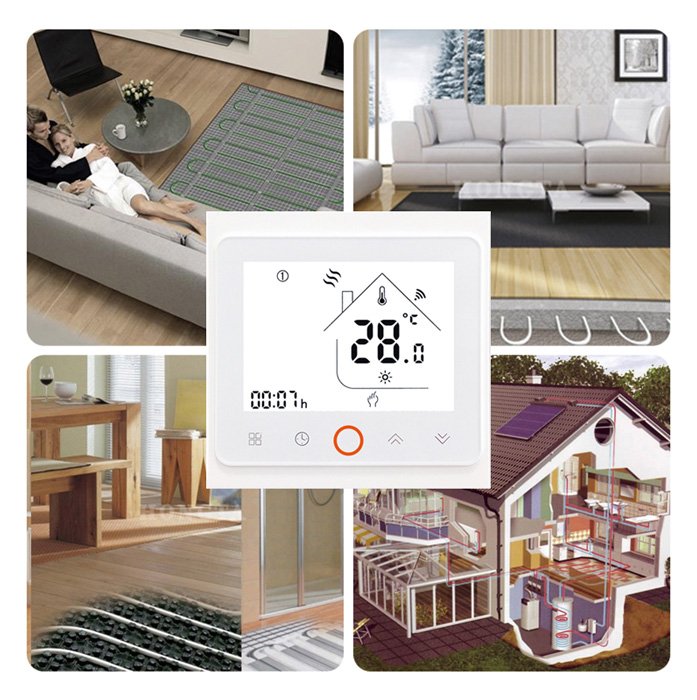 Smart θερμοστάτης αερίου BHT-002-GCLWDB, dual band WiFi, χωνευτός, λευκός - Image 3