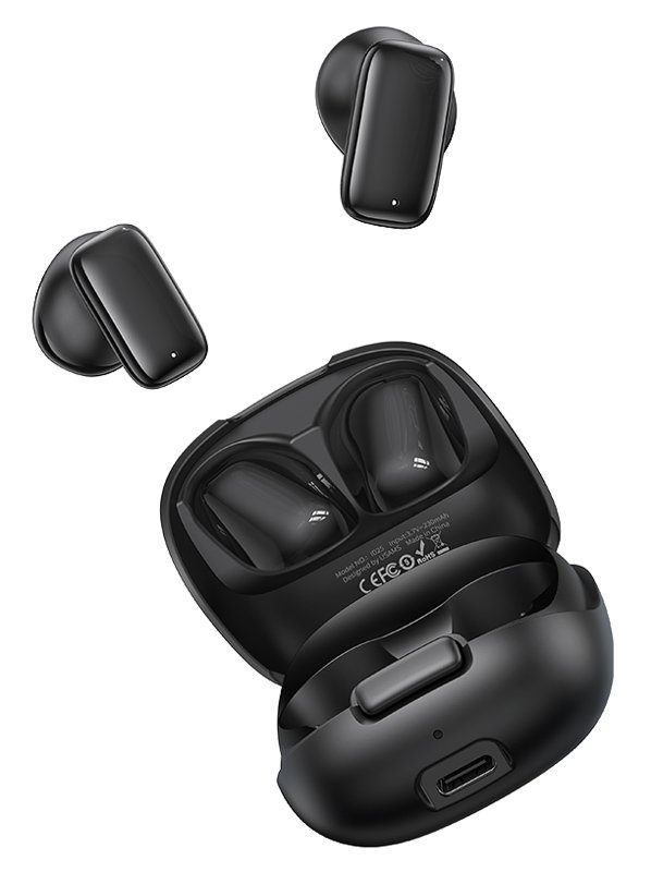 USAMS earphones με θήκη φόρτισης ID25, TWS, Φ13mm, 30/230mAh, μαύρα - Image 4