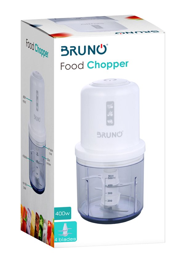 BRUNO πολυκόπτης BRN-0066, 500ml, 400W, 4 λεπίδες, λευκό - Image 5