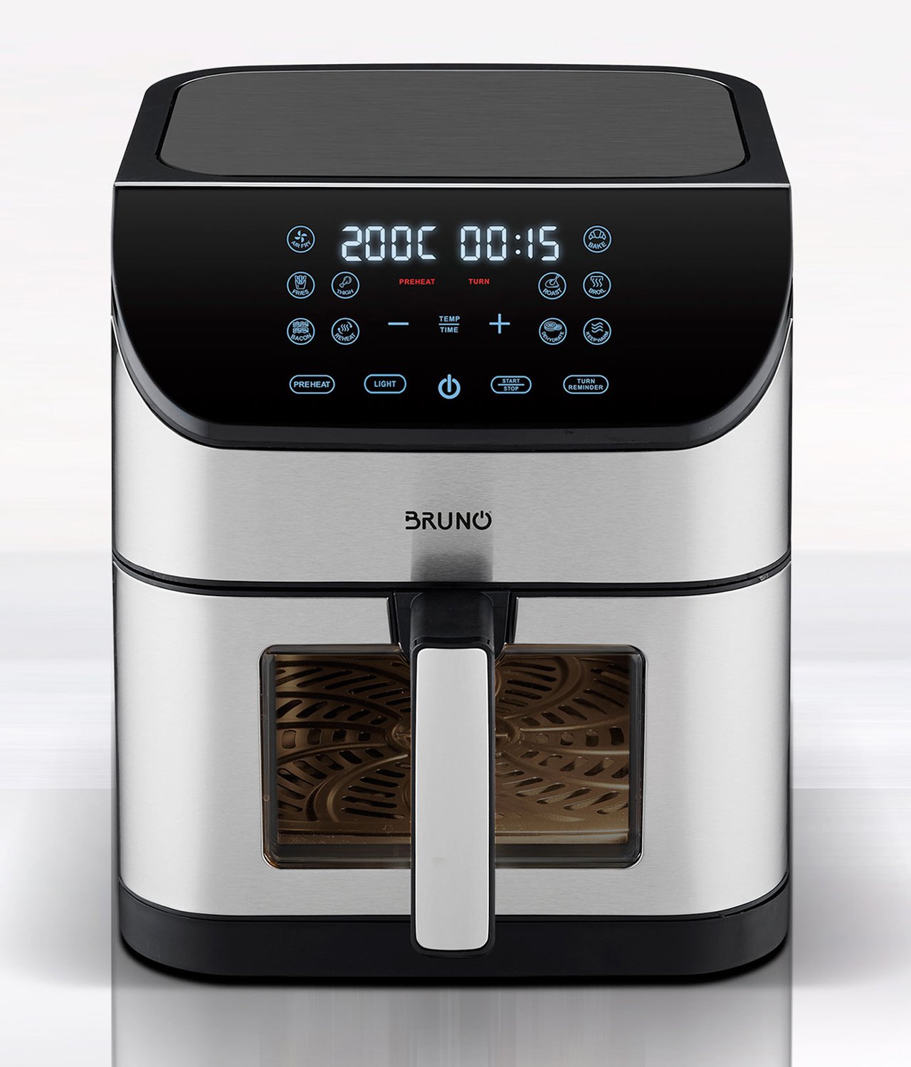 BRUNO φριτέζα αέρος BRN-0194, 8lt, 1800W, inox/μαύρη