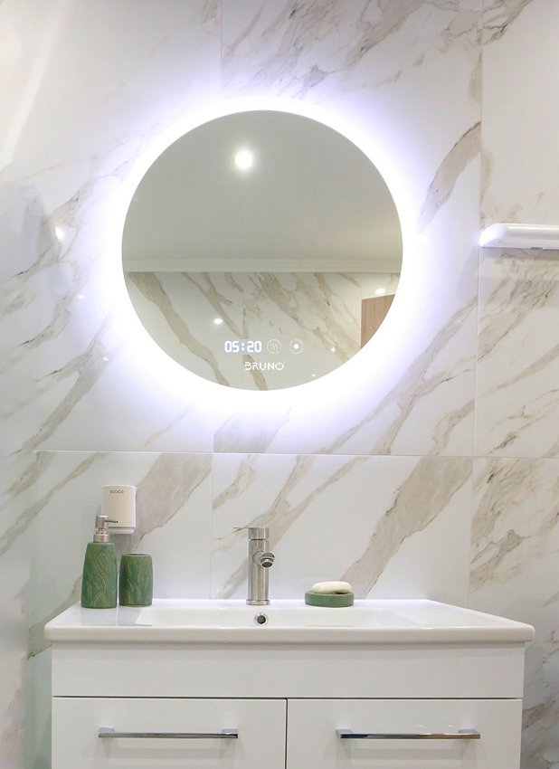 BRUNO καθρέφτης μπάνιου LED BRN-0199, στρόγγυλος, 24W, Φ60cm, IP67 - Image 3