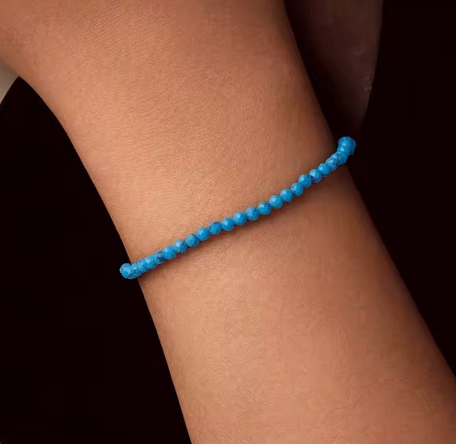 BAMOER βραχιόλι BSB204-BU με συνθετική τουρκουάζ, ασήμι 925, μπλε - Image 2