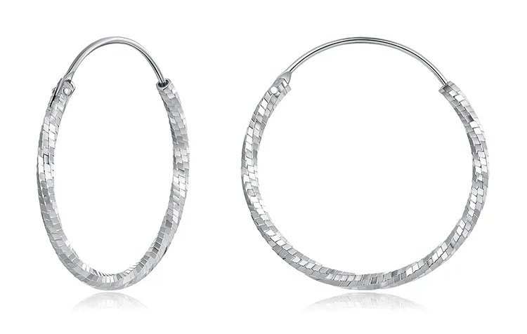 BAMOER σκουλαρίκια κρίκοι BSE1178-L, ασήμι 925, 2.6cm, ασημί