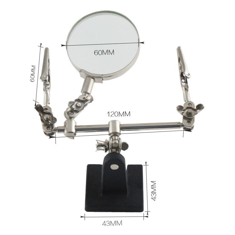 BEST Μεγεθυντικός Φακός BST-168Z, 5x zoom, με clips συγκράτησης - Image 2