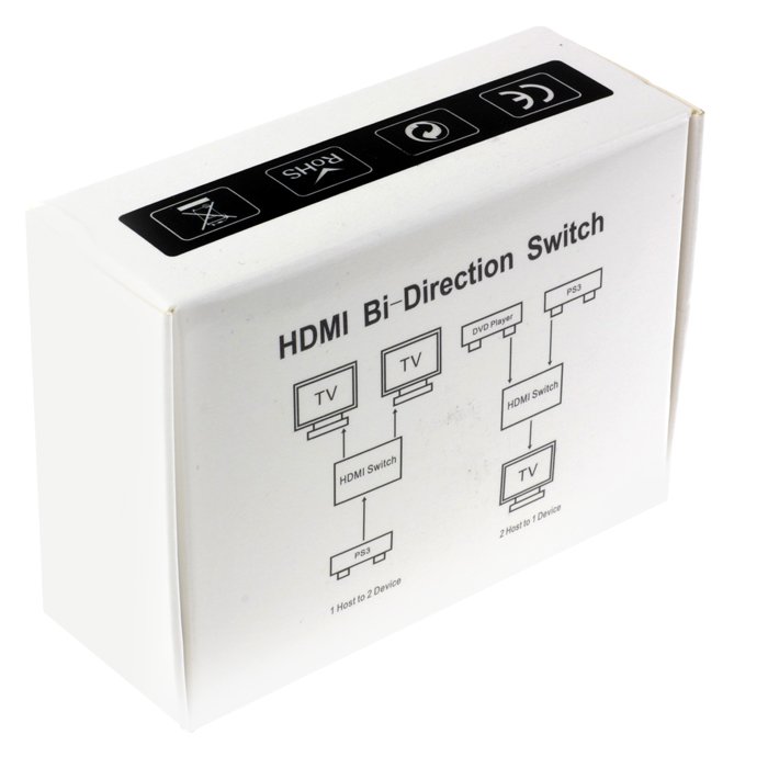 POWERTECH HDMI switch CAB-H112, 2 σε 1, 4K, bidirectional, μαύρο - Image 4
