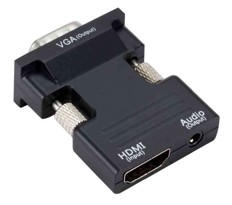 POWERTECH αντάπτορας HDMI σε VGA CAB-H120 με 3.5mm, μαύρος