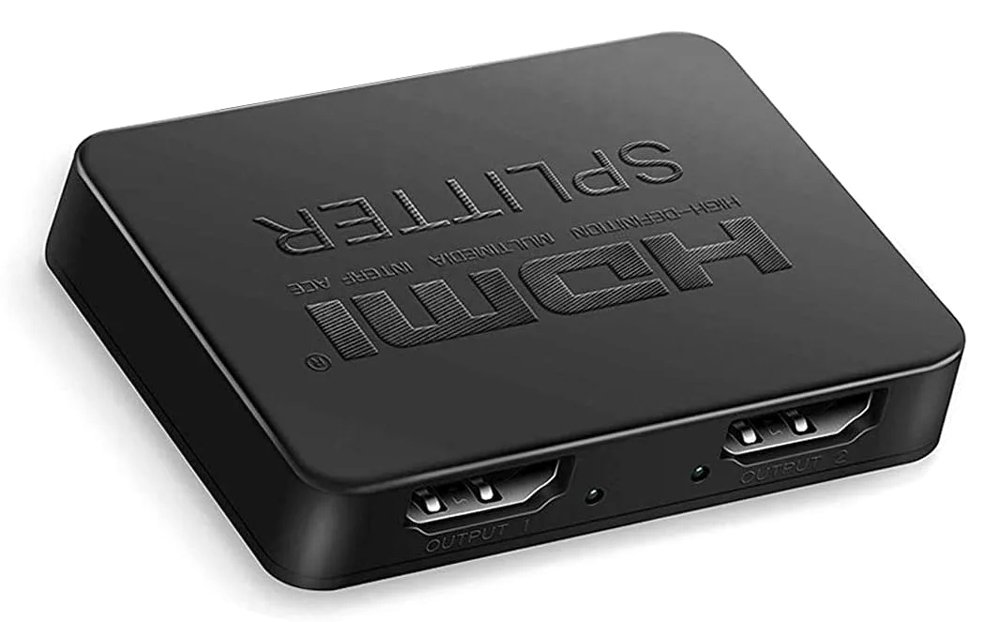 POWERTECH HDMI splitter CAB-H163, 1-in σε 2-out, 4K/30Hz, HDR/HDCP, μαύρο