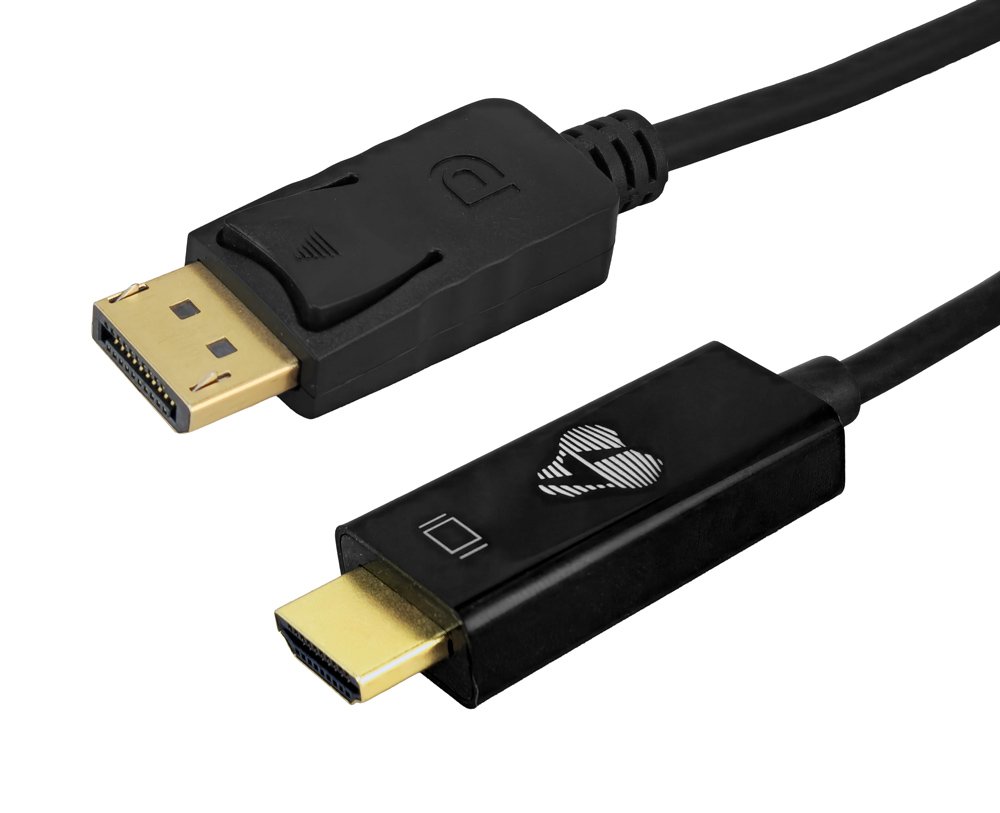 POWERTECH καλώδιο DisplayPort σε HDMI CAB-H188, 4K/60Hz, 21.6 Gbps, 2m, μαύρο