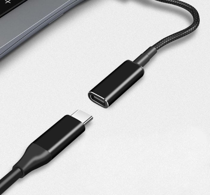 POWERTECH καλώδιο τροφοδοσίας CAB-UC066, USB-C σε Samsung 5.5x3mm, μαύρο - Image 2