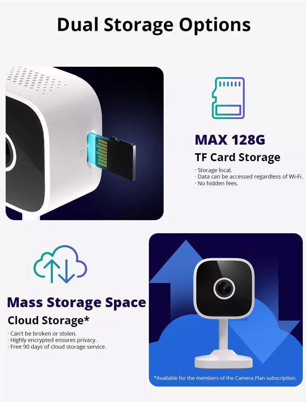 SONOFF smart κάμερα CAM-S2, 2MP, WiFi, SD - Image 3