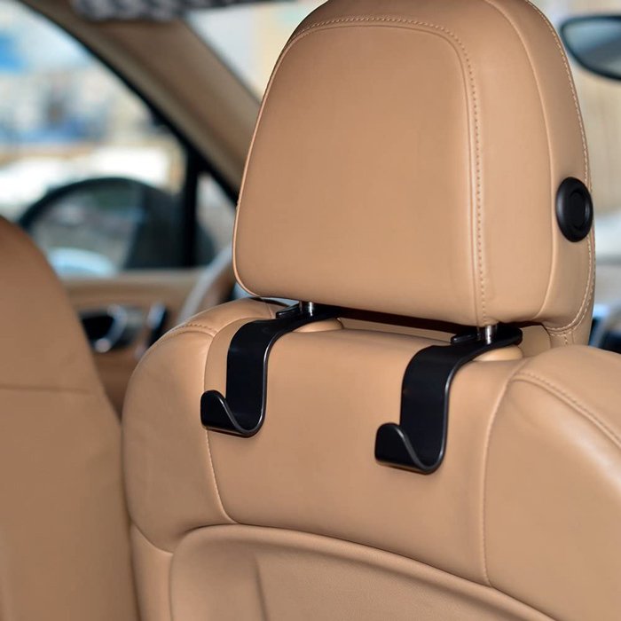 Κρεμάστρα αυτοκινήτου CAR-0007 για το προσκέφαλο, μαύρη, 2τμχ - Image 3