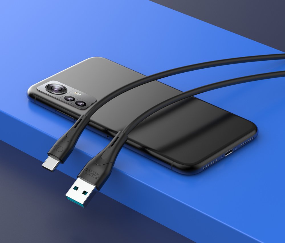 CELEBRAT καλώδιο USB-C σε USB CB-18T, 3A, 480Mbps, 1m, μαύρο - Image 2