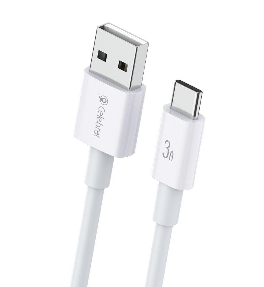 CELEBRAT καλώδιο USB-C σε USB CB-24C, 3A, 1.2m, λευκό