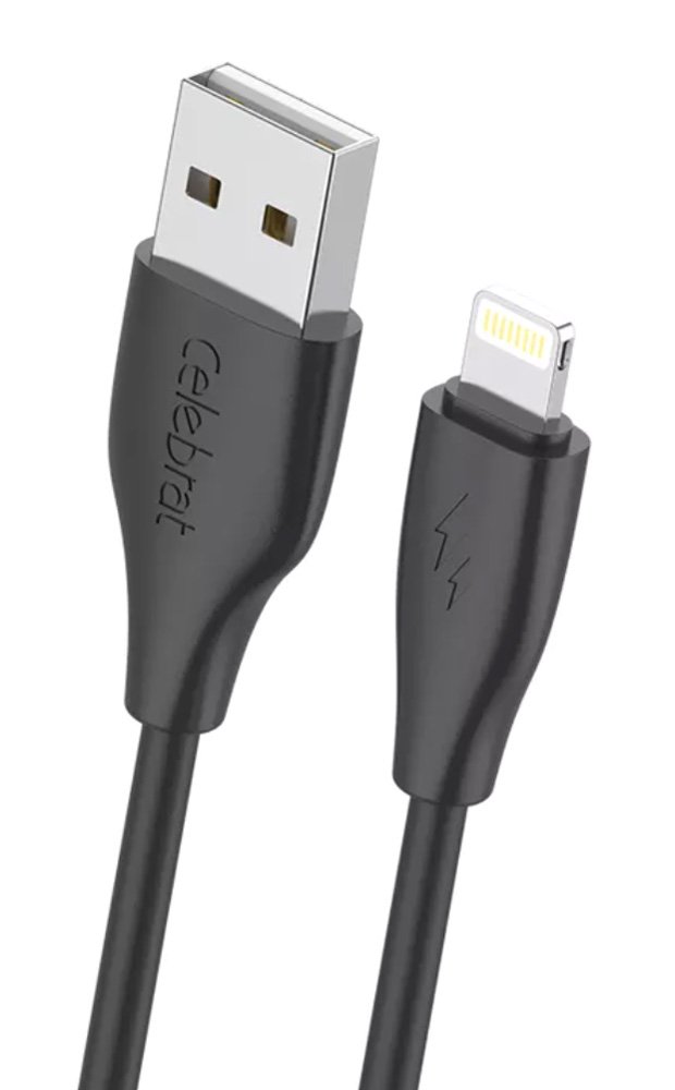 CELEBRAT καλώδιο Lightning σε USB CB-31, 3A, 480Mbps, 1m, μαύρο
