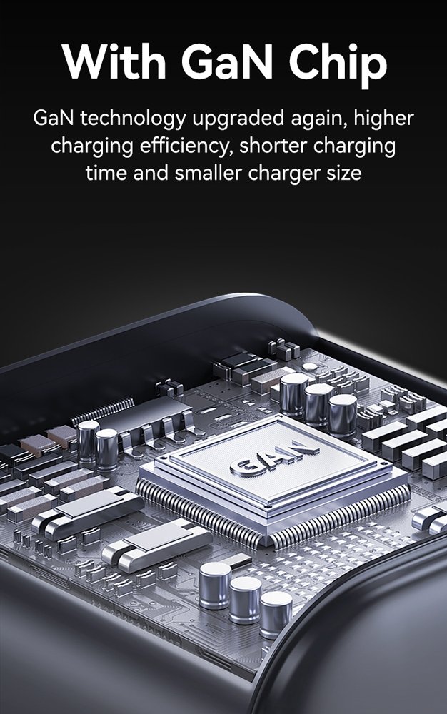 USAMS φορτιστής τοίχου CC263, USB & USB-C, 30W, GaN, μαύρος - Image 6