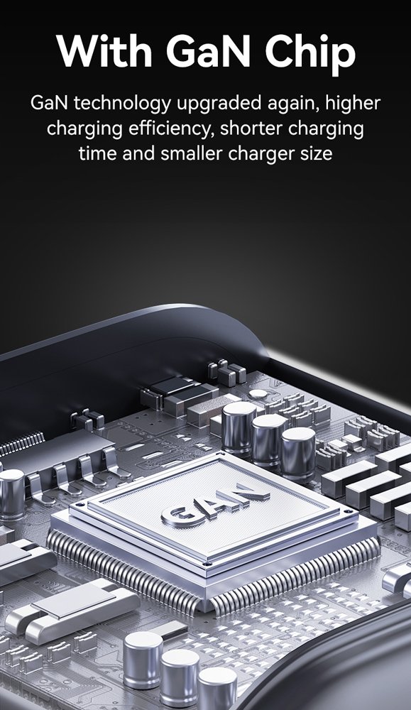 USAMS φορτιστής τοίχου CC265, USB & 2x USB-C, 67W, GaN, λευκός - Image 8