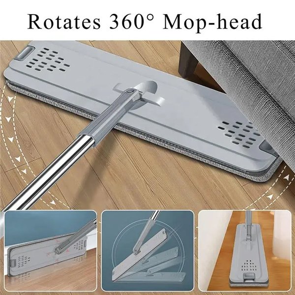 Σετ κουβάς & παρκετέζα με μικροΐνες CLN-0055, 21x21x38cm, λευκό - Image 3