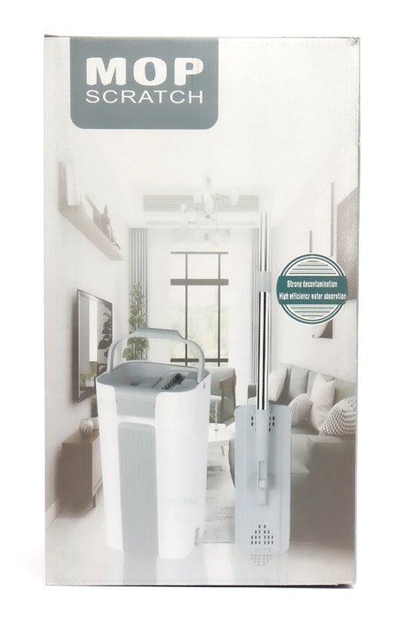 Σετ κουβάς & παρκετέζα με μικροΐνες CLN-0055, 21x21x38cm, λευκό - Image 8