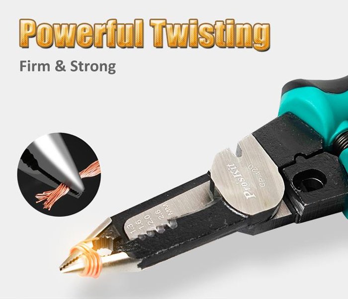 PROSKIT πολυλειτουργική πένσα απογύμνωσης καλωδίων CP-420, 5 σε 1, 225mm - Image 8