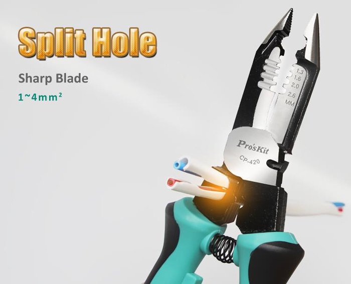 PROSKIT πολυλειτουργική πένσα απογύμνωσης καλωδίων CP-420, 5 σε 1, 225mm - Image 9