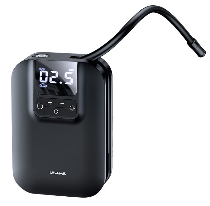 USAMS mini συμπιεστής αέρος αυτοκινήτου US-ZB215, μαύρος