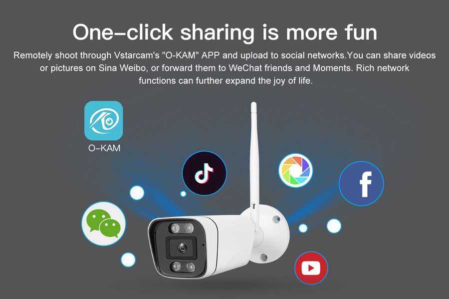 VSTARCAM smart IP κάμερα CS58, IP66, 3MP, WiFi, ανίχνευση καπνού - Image 3