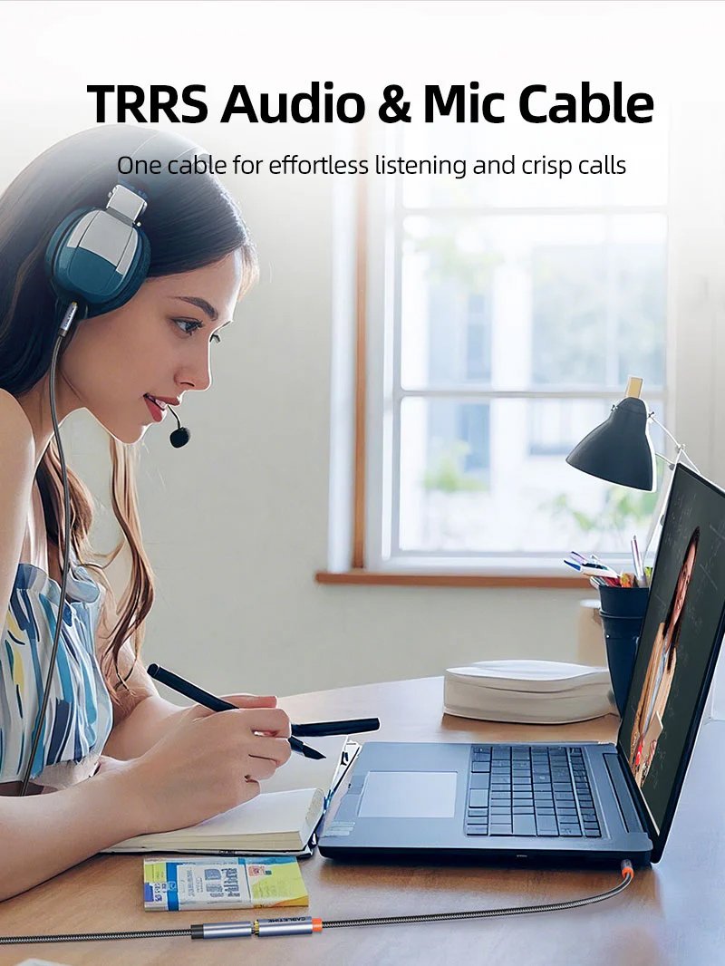 CABLETIME καλώδιο προέκτασης ήχου 3.5mm CT-AE35M, gold plated, 2m, μαύρο - Image 4