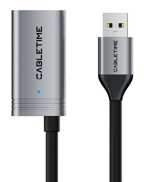 CABLETIME καλώδιο προέκτασης USB CT-AMAFA3, active, 5Gbps, 5m, μαύρο - Image 3
