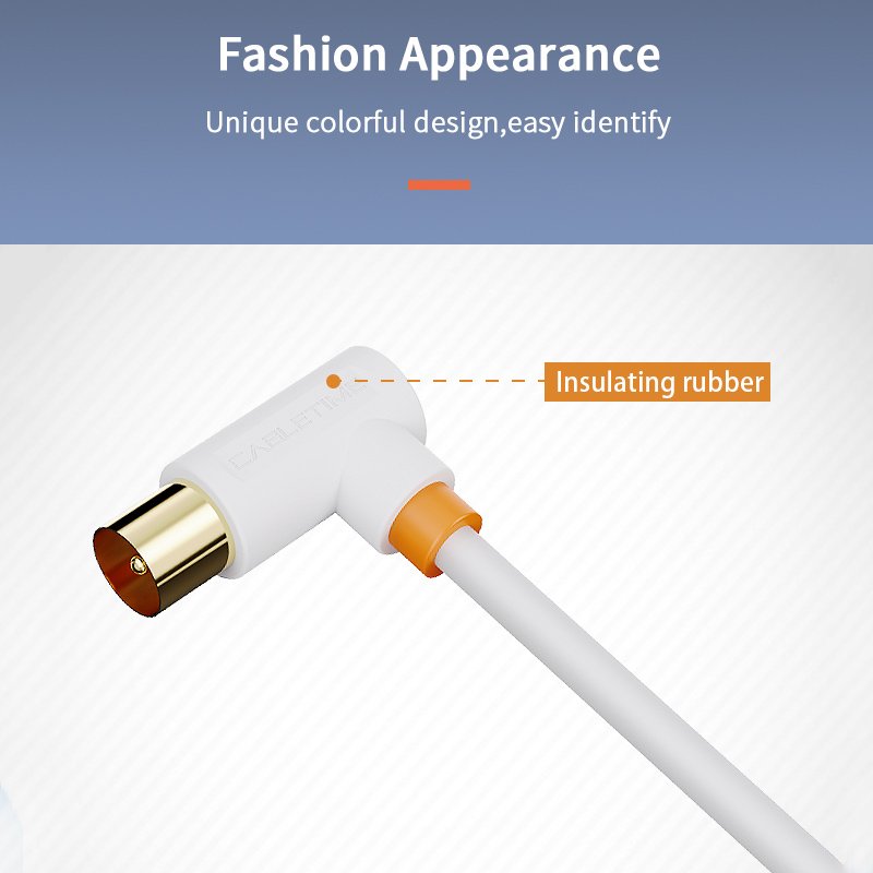 CABLETIME καλώδιο κεραίας CT-AV101-10, γωνιακό, 75 Ohm, 2m, λευκό - Image 3