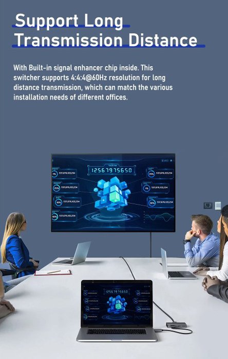 CABLETIME multi-port switch CT-PS41-GB1 σε HDMI, 4 σε 1, 4K/60Hz, γκρι - Image 6