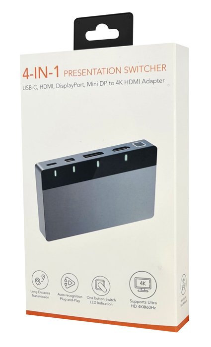 CABLETIME multi-port switch CT-PS41-GB1 σε HDMI, 4 σε 1, 4K/60Hz, γκρι - Image 7