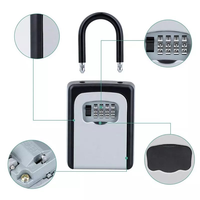 C-TECH κλειδοθήκη με λαιμό CTL-0023, συνδυασμού 4 ψηφίων, 9.2x4.2x11.6cm, 473gr - Image 3