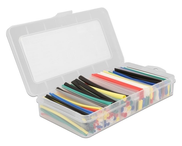 DELOCK σετ θερμοσυστελλόμενων μονωτικών 20736, 2:1, πολύχρωμα, 196τμχ