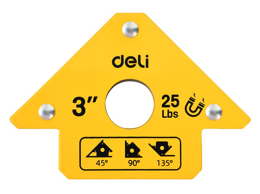DELI μαγνητική γωνία συγκόλλησης DL-HDW25 με 45°/90°/135° γωνίες, 3", 11kg