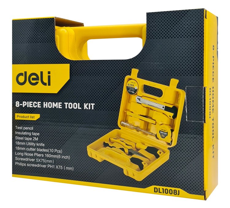 DELI σετ εργαλείων DL1008J, με θήκη, 8τμχ - Image 3