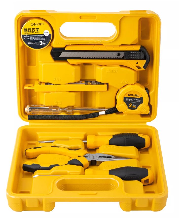 DELI σετ εργαλείων DL1008J, με θήκη, 8τμχ