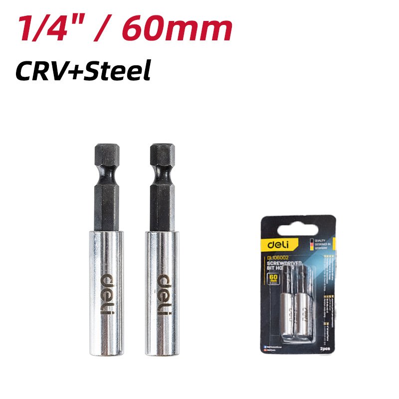 DELI σετ αντάπτορες μύτης κατσαβιδιού DL106002 για δραπανοκατσάβιδο, εξάγωνη υποδοχή, 60mm, 2τμχ - Image 3