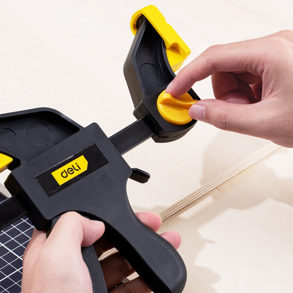 DELI σφιγκτήρας σκανδάλης DL110106 με μέγιστο άνοιγμα 150mm, μαύρος - Image 3