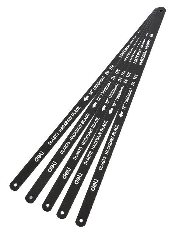 DELI σετ λάμες πριονιού σιδήρου/ξύλου DL4673, 300mm, 24 TPI, 5τμχ