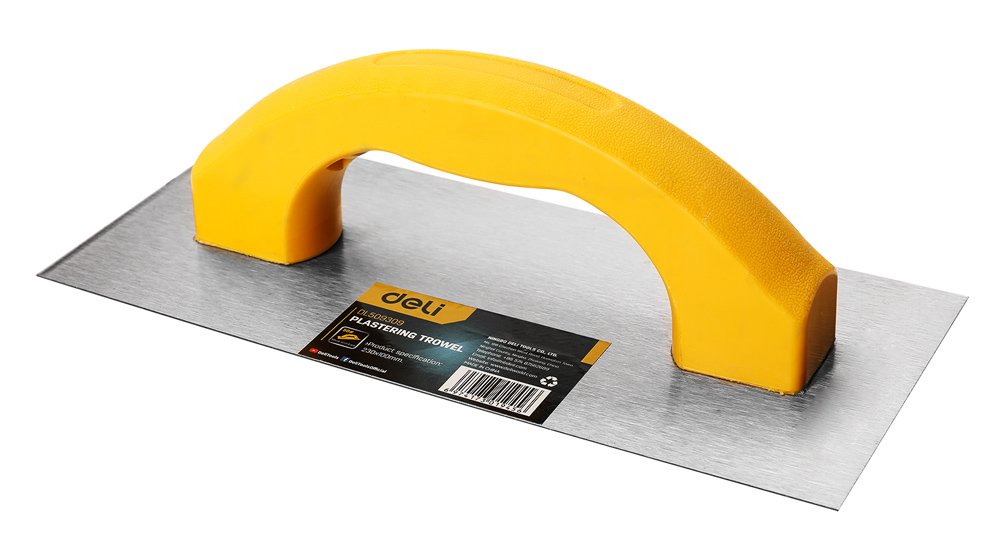 DELI σπάτουλα σοβατίσματος DL509309 με πλαστική λαβή, χάλυβας άνθρακα, 230x100mm