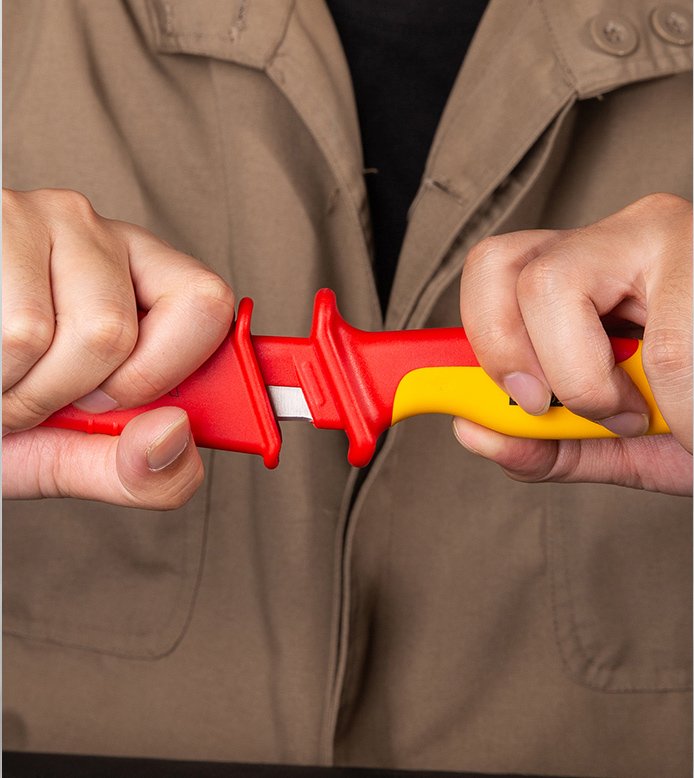 DELI μαχαίρι ηλεκτρολόγου DL515185, αντιολισθητική λαβή, VDE 1000V, 185mm - Image 3