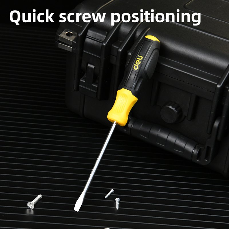 DELI κατσαβίδι ίσιο DL6331001N με αντιολισθητική λαβή, μαγνητικό, 3x100mm - Image 2