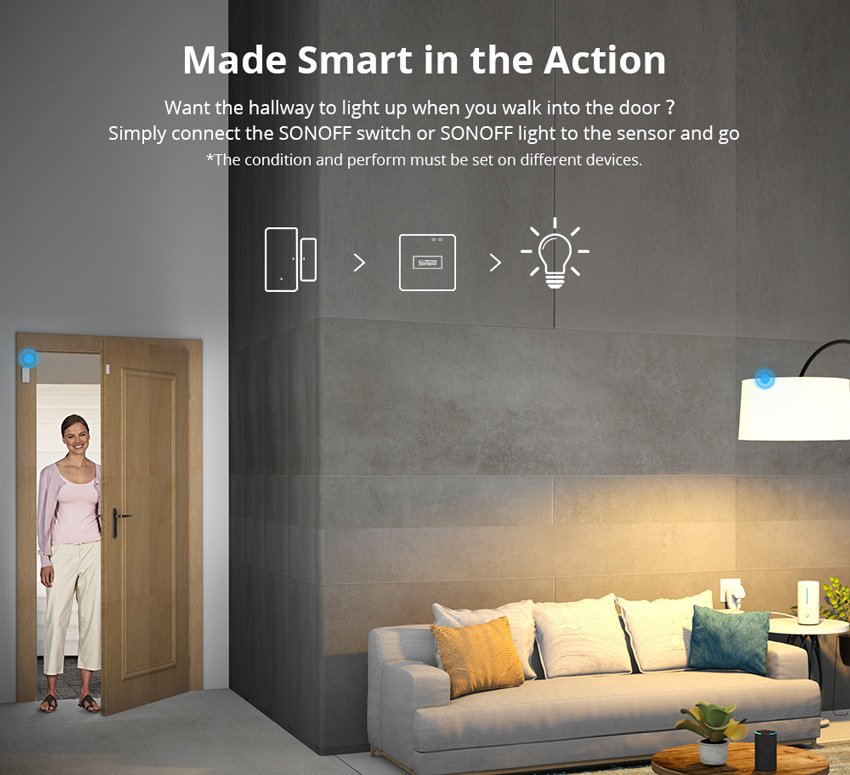 SONOFF alarm sensor πόρτας & παραθύρου DW2-RF, RF 433MHz - Image 6