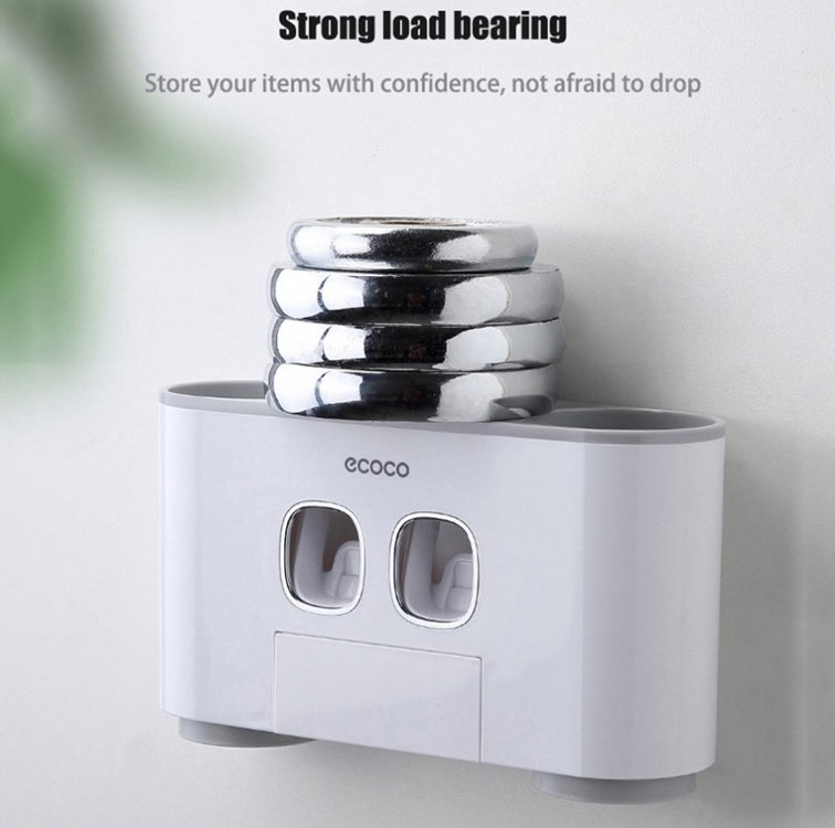 ECOCO Διανεμητής οδοντόκρεμας με βάσεις οδοντόβουρτσας και ποτήρια E1802 - Image 10