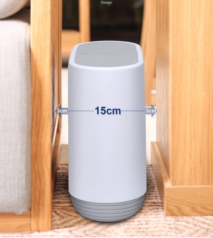 ECOCO κάδος απορριμμάτων E1906, εύκολο άνοιγμα, 10lt, λευκός - Image 4