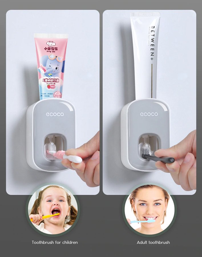 ECOCO διανεμητής οδοντόκρεμας E1922, λευκό-γκρι - Image 2